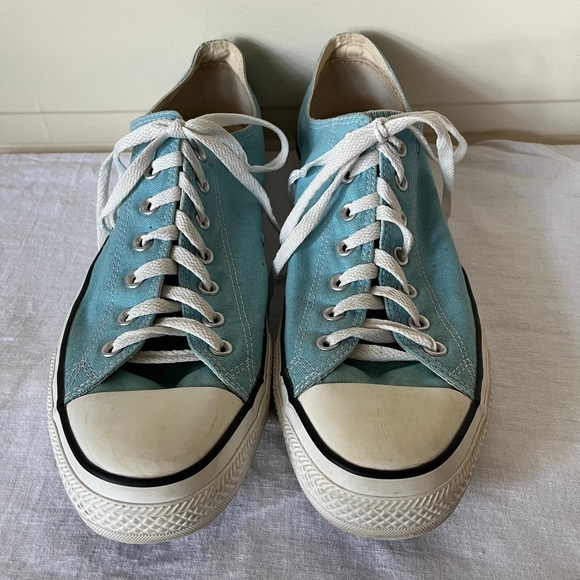 Converse Low Top Sneakers Chuck Taylor Mens Sz 13 Light Blue - Picture 2 of 8